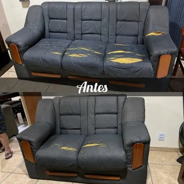 Reforma de sofá no tecido courissimo