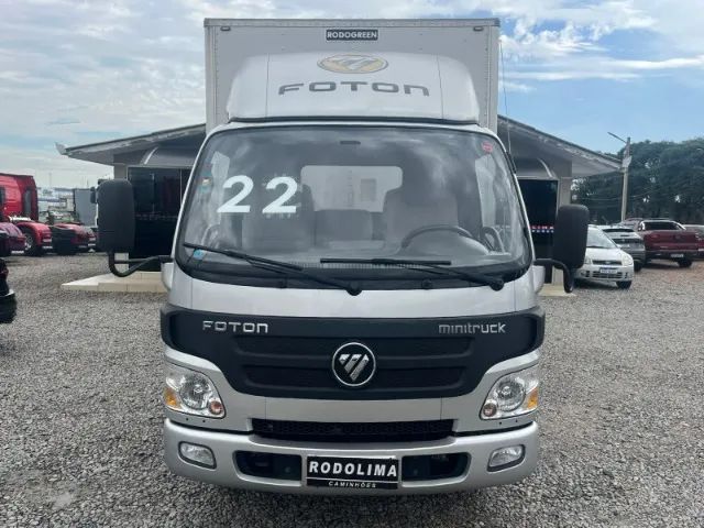 Caminhão Foton Aumark 3.5 14dt Baú Furgão Ano 2021/22 Prata - Foto 2