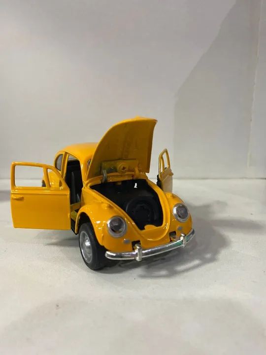 Carrinho De Ferro Metal Fusca Clássico Miniatura Colecionavel - Loja Coimbra Entregamos  - Foto 6