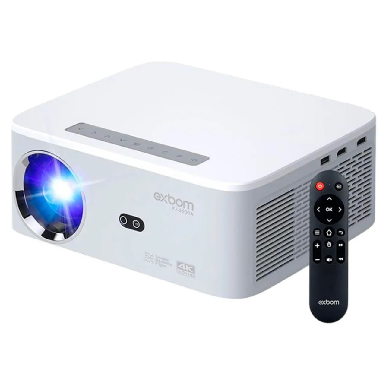Tenha um Cinema em casa Projetor Smart Exbom PJ-5500A 4K Android 5G 250 Polegadas - Foto 3