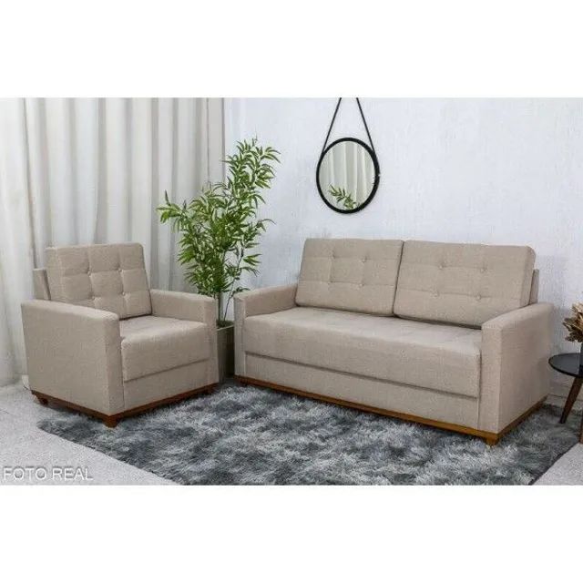 Sofá Áustria 3 Lugares + Poltrona Áustria rf3228m