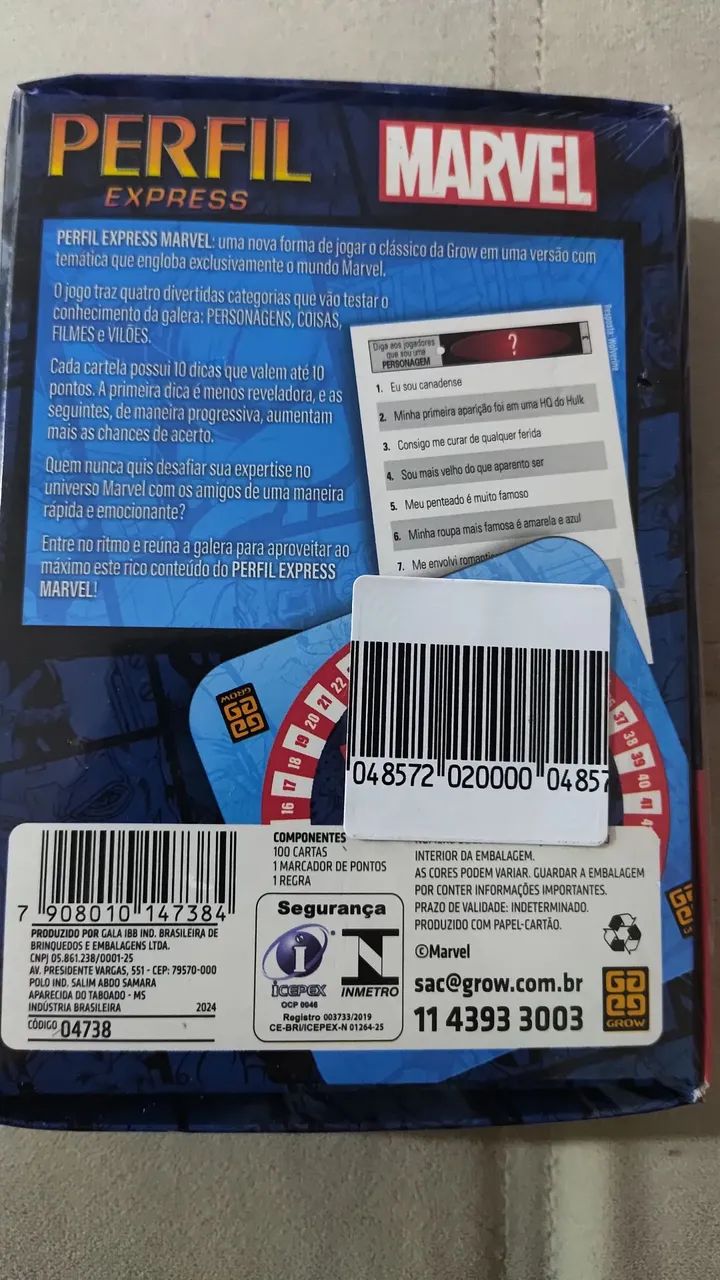 Perfil Express Marvel - Jogo de cartas - Lacrado - Foto 2