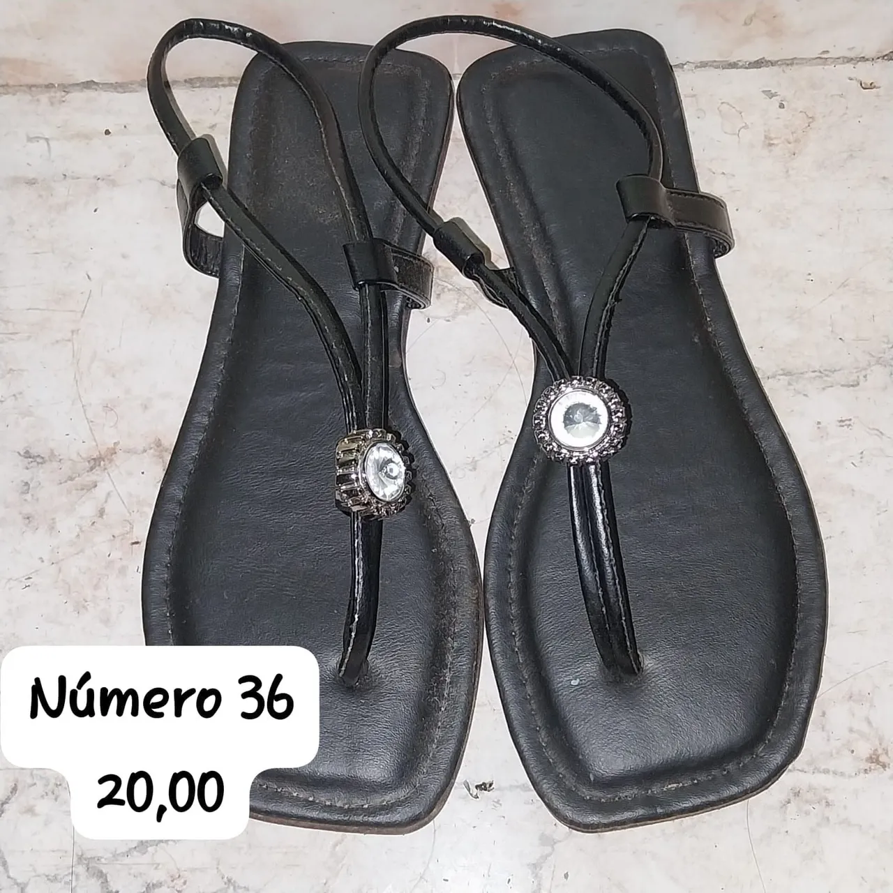 Sandálias Femininas Pretas - Número 36