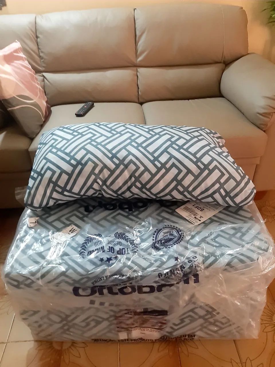 Sofá,  Puff e colchão. 65138001199618122