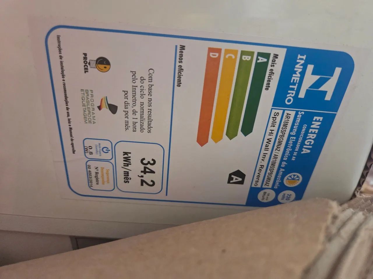 AR CONDICIONADO SPLIT SAMSUNG INVERTER 18000 BTUS 220V - Foto 3