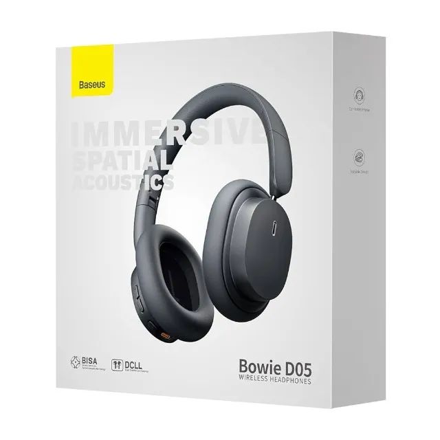 Baseus Bowie D05 - Headphone Bluetooth 5.3 - Espacial 3d 70h Cor Preto  Fone sem fio Bluet