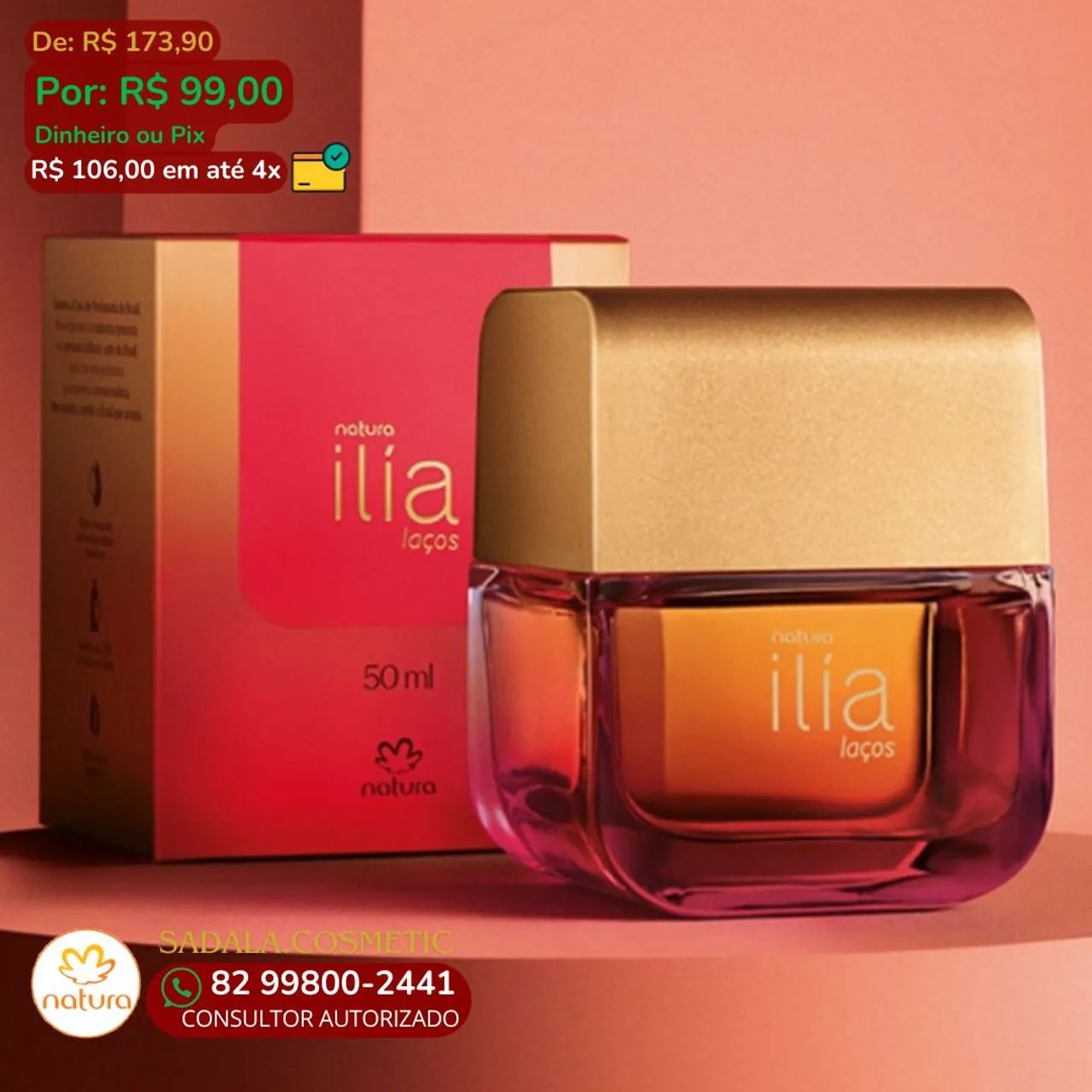 Perfume Natura Ilía Secreto - 50ml - Novo - Foto 2