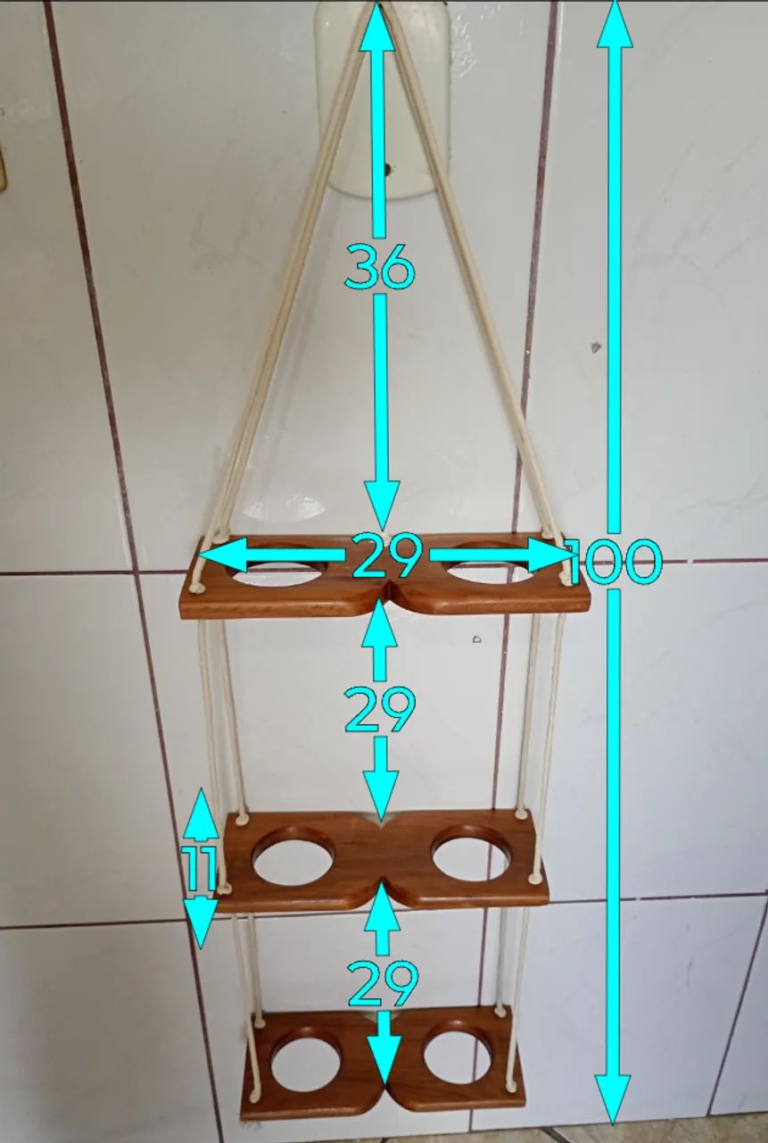 Prateleira de Madeira suspenso 
