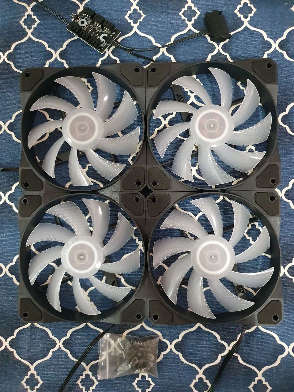 4 Fan Rainbow 120mm MSI com controladora (ZERADO)  - Foto 2