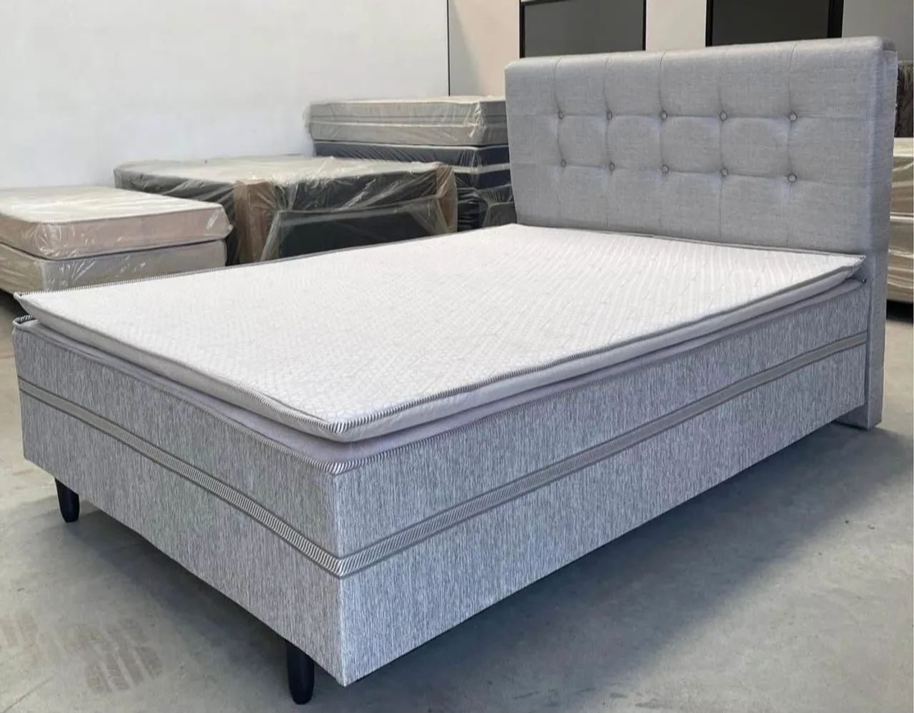 Cama Box Casal com pillow top 