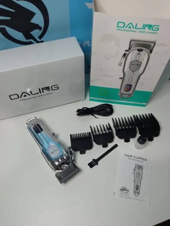 Máquina de cortar cabelo sem fio profissional - Foto 3