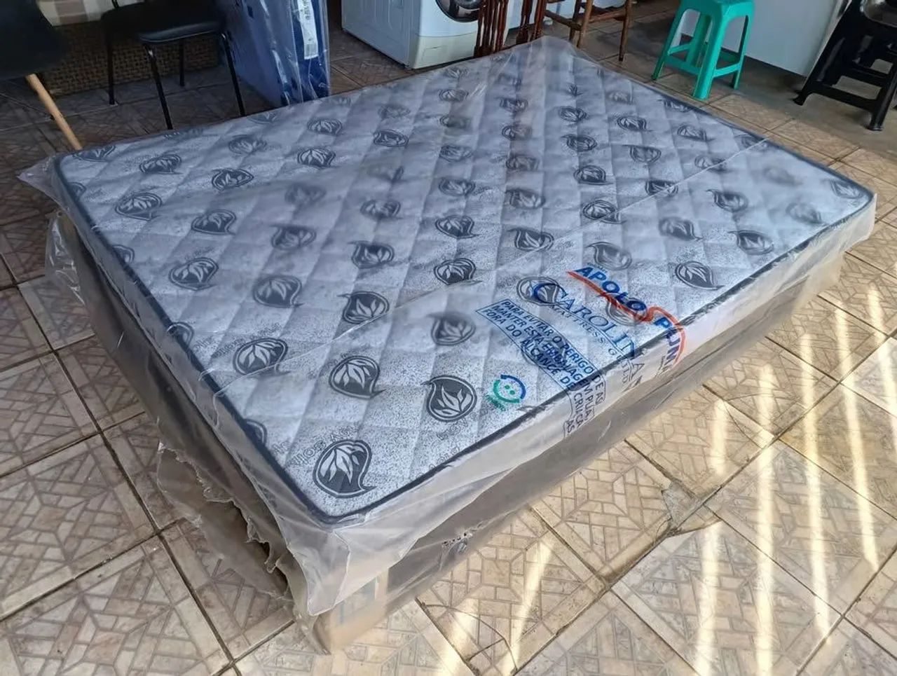 Cama Box Novo + Colchão Casal Apolo Spuma D28 Novo + Entrega grátis em Sorocaba - Foto 4