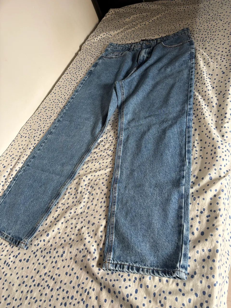 Calça Jeans Baggy Vintage Azul médio 40 (NOVA) - Foto 2