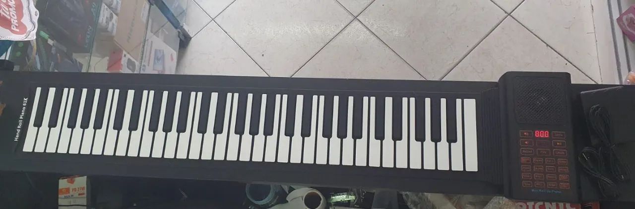 Roll Up Music Piano Portátil 61 Teclas - Tabletop Keyboard - Foto 5