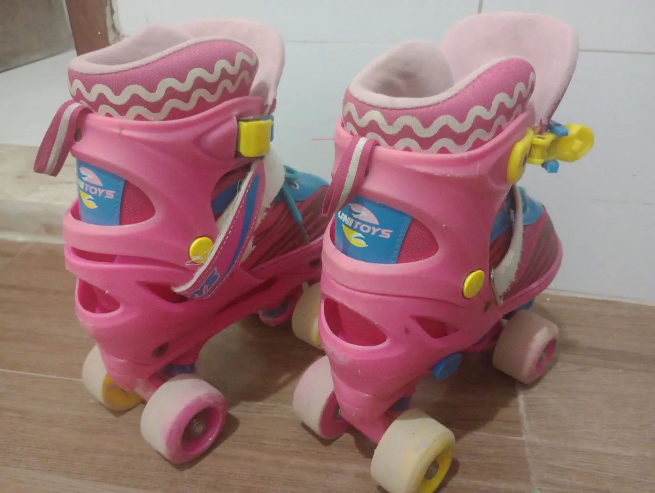 Patins Infantil Rosa e Azul - Foto 3
