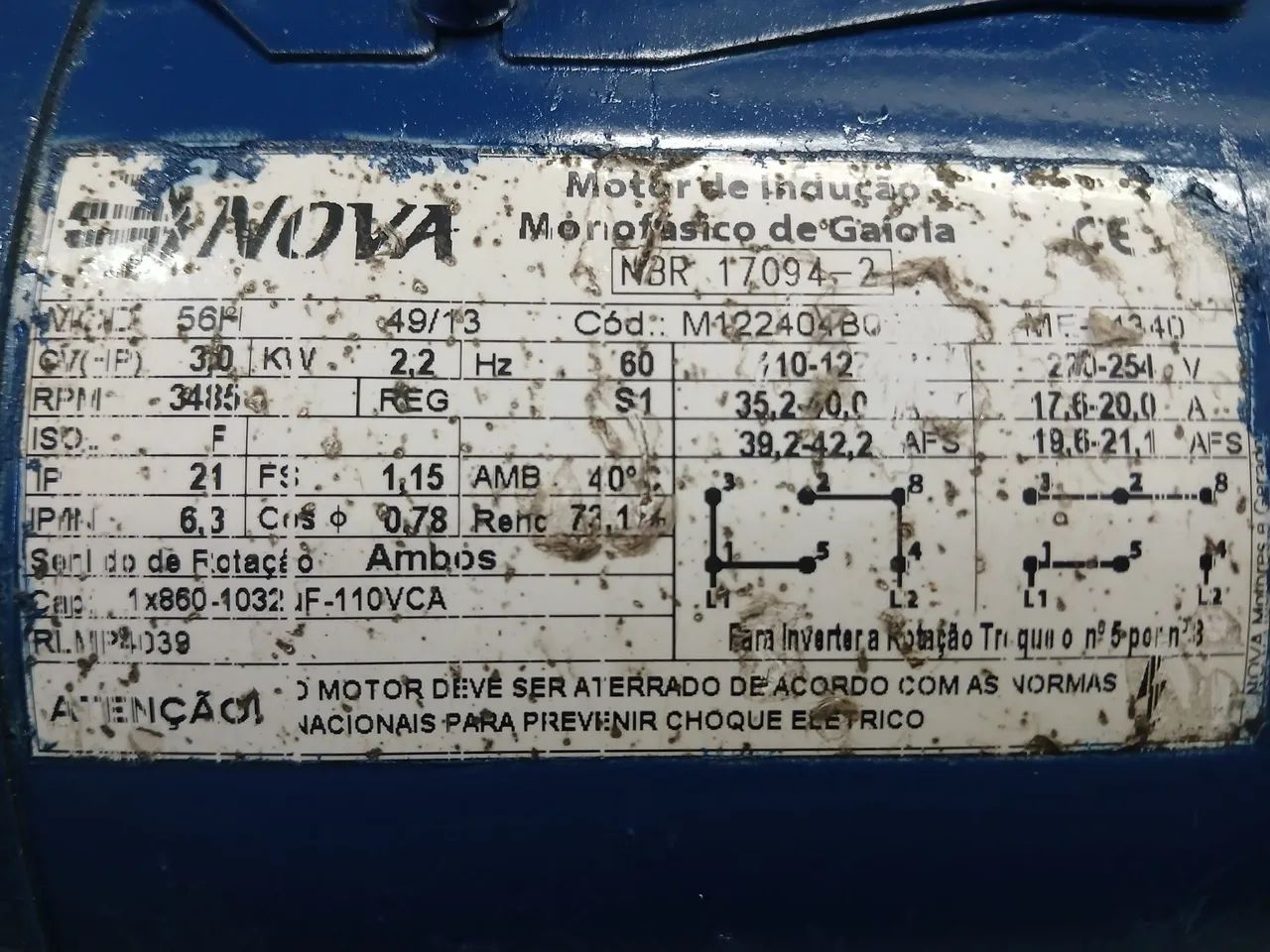 Motor elétrico monofásico 3 cv 2 pólos  - Foto 6