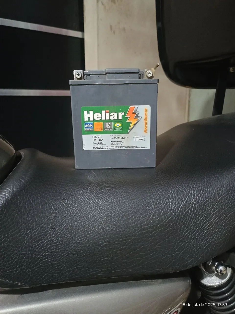 Bateria HTZ7L 12V 6Ah Heliar Power Sports
