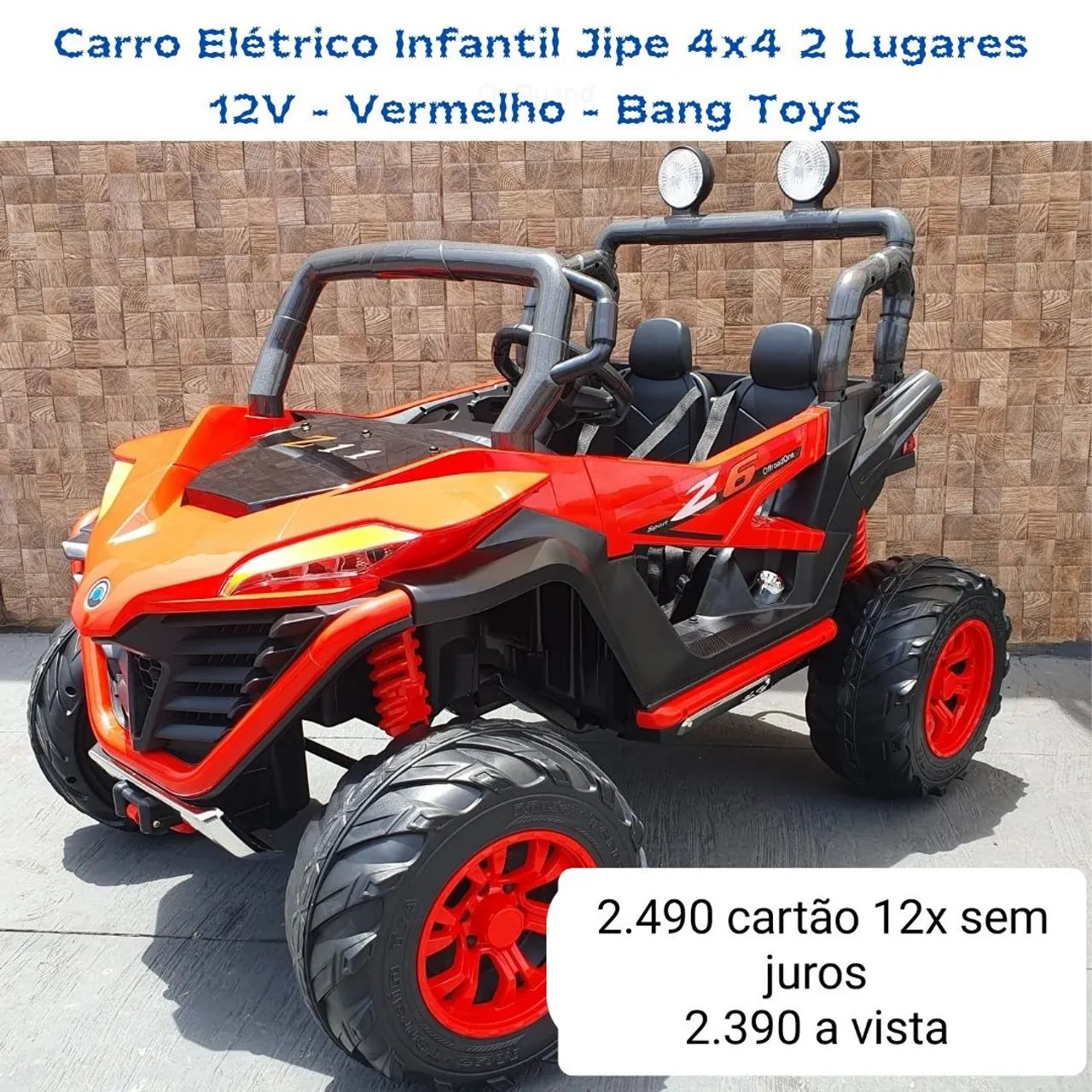 Carro Elétrico Infantil 12V 2 lugar  - Foto 3