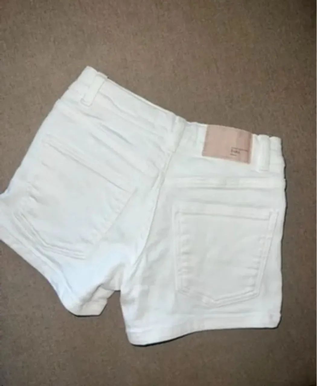 Short Jeans Branco Infantil Zara 7 anos