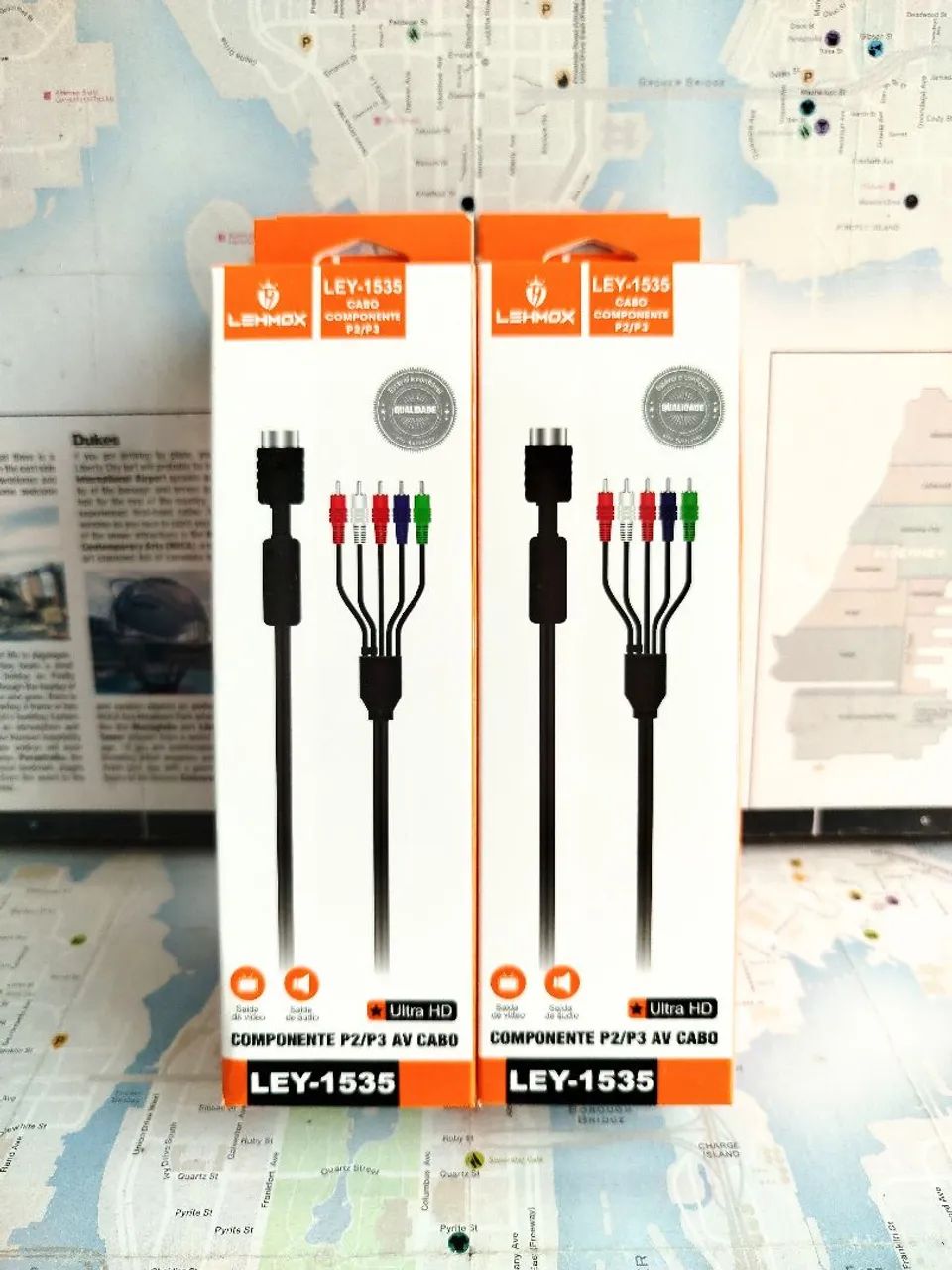 Cabo Componente PS2/PS3 AV Ultra HD - LEHMOX LEY-1535
