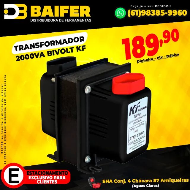 Transformador 2000VA Bivolt Kf