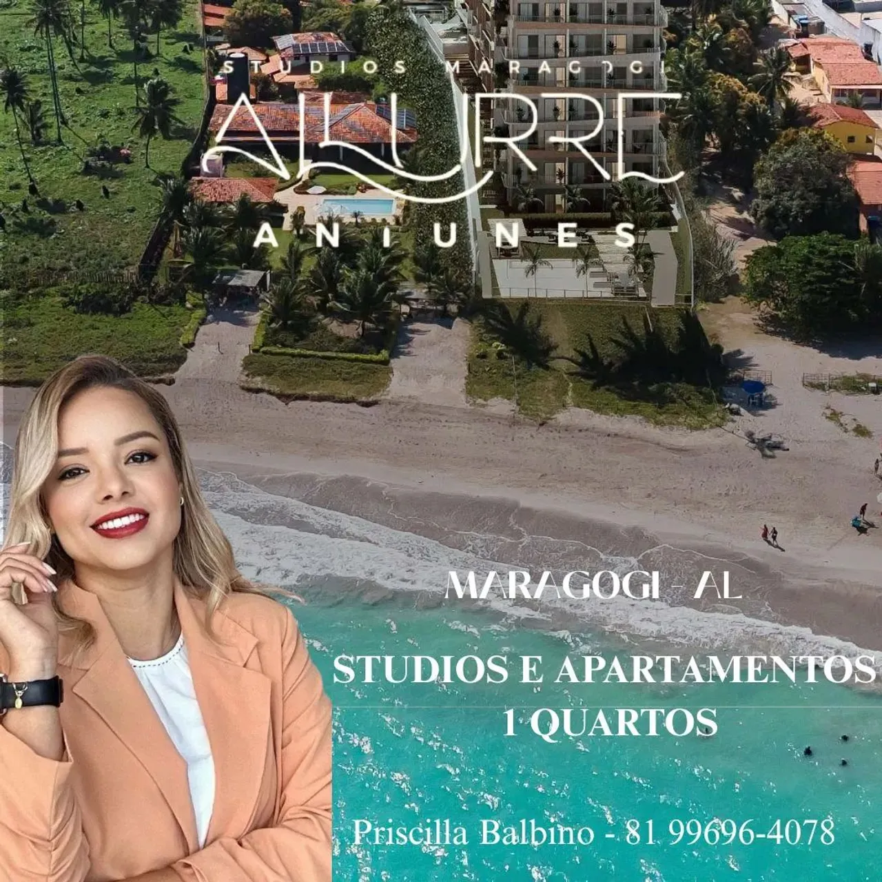 FLATS À BEIRA-MAR DE MARAGOGI |STUDIOS 29M² PRAIA DE ANTUNES | PAGAMENTO FLEXIVEL