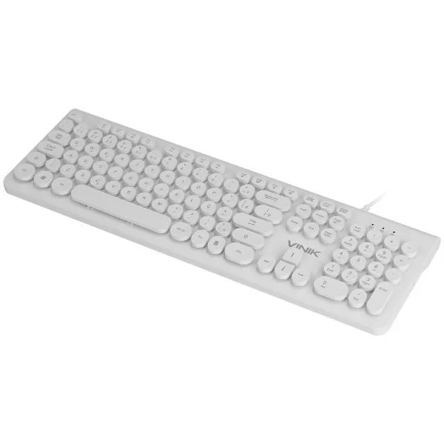 Teclado Multimídia Vinik Dynamic Circle White - WZetta - Foto 5
