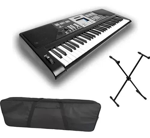 Teclado Pegasus P222 62 Ritmos Brasileiros + Capa + Suporte