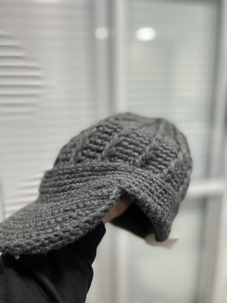 Boina de inverno cinza  - Foto 3