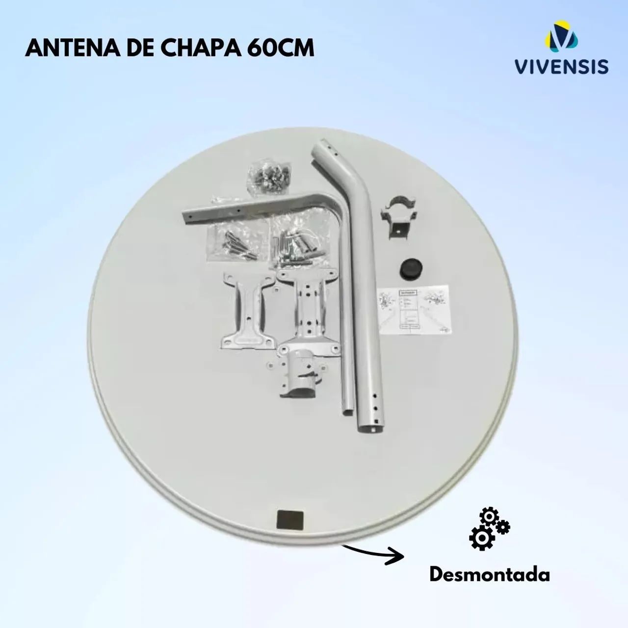 Antena Parabólica Digital Vivensis TV SAT - Banda KU - Nova - Foto 3