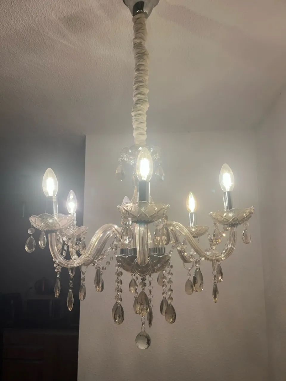 Lustre de Cristal 6 Lâmpadas - Candelabro  - Foto 2