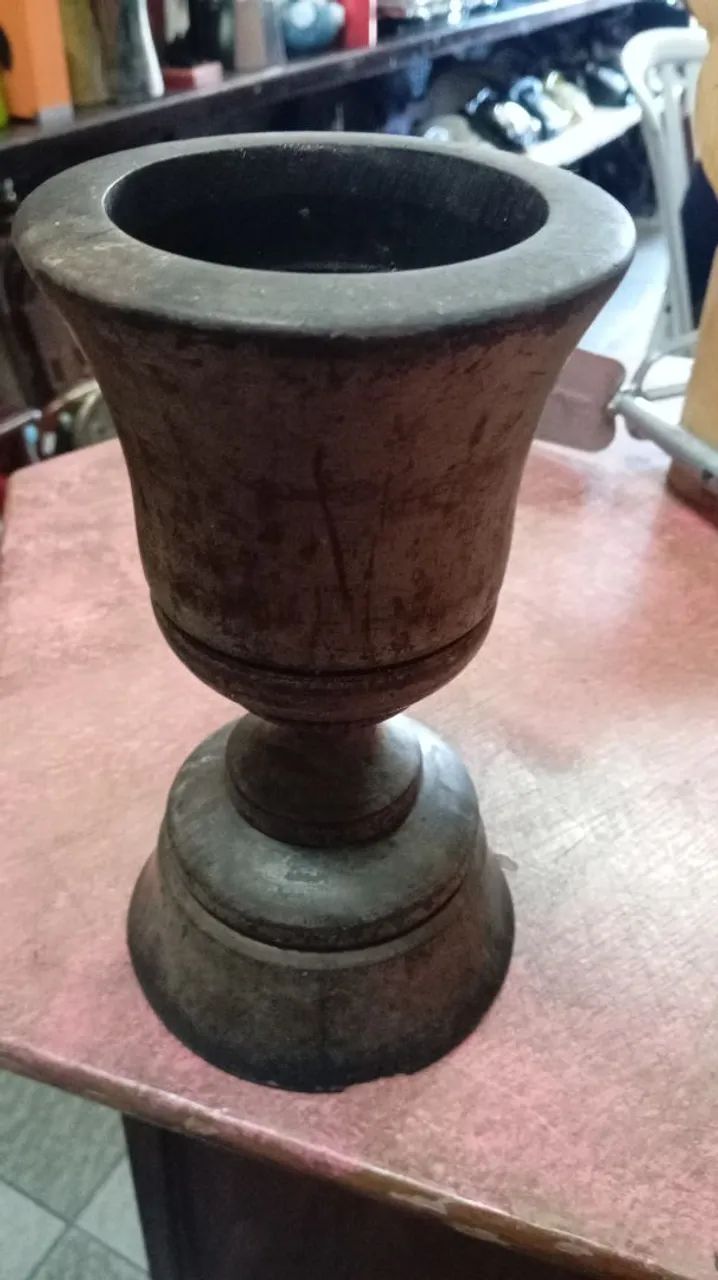 Taça de madeira antiga - Foto 2