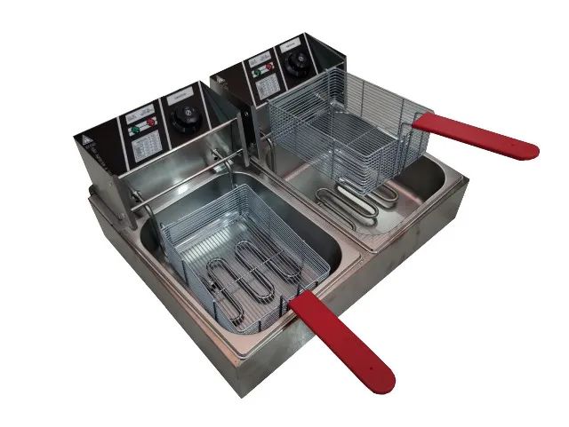 Fritadeira Elétrica 2 Cubas 10 Litros 6000w 220v Stevan Metal