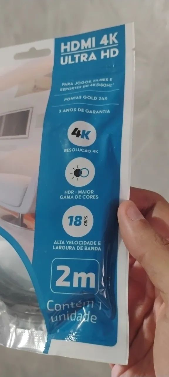 Cabo HDMI PIX - 02 metros -  2.0 -  4K - NOVO - Foto 2