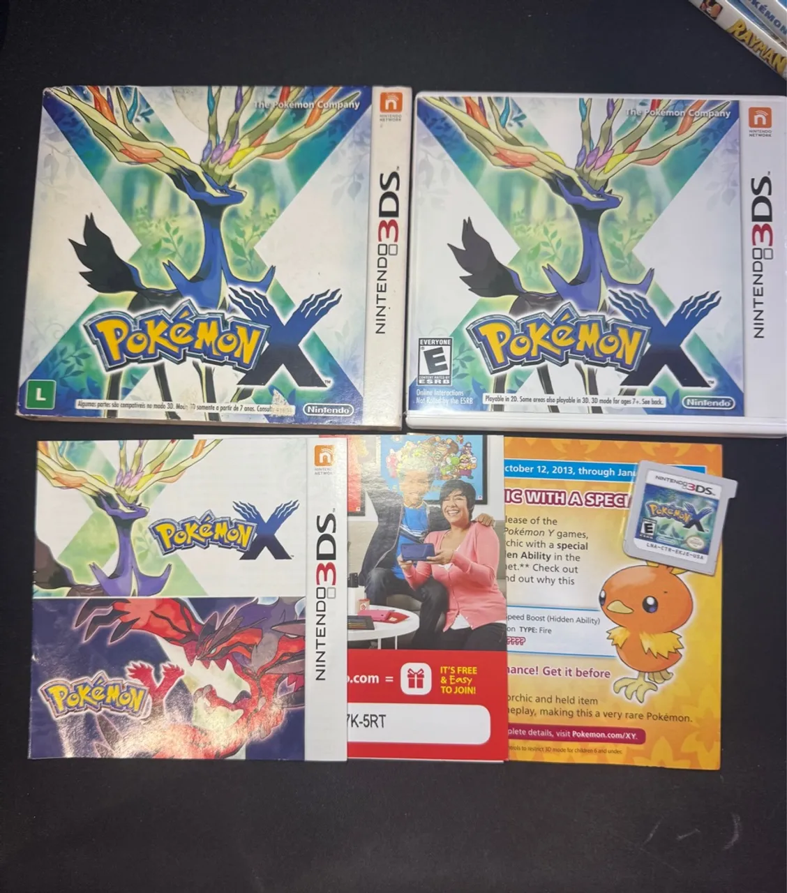 Pokemon X com luva nintendo 3DS