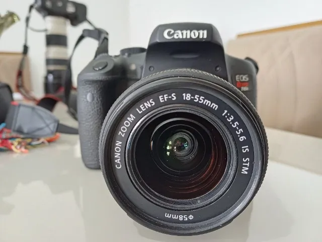 Câmera Cânon T6i com kit 18-55mm e flash Espeedlite 430EX Ii Cânon