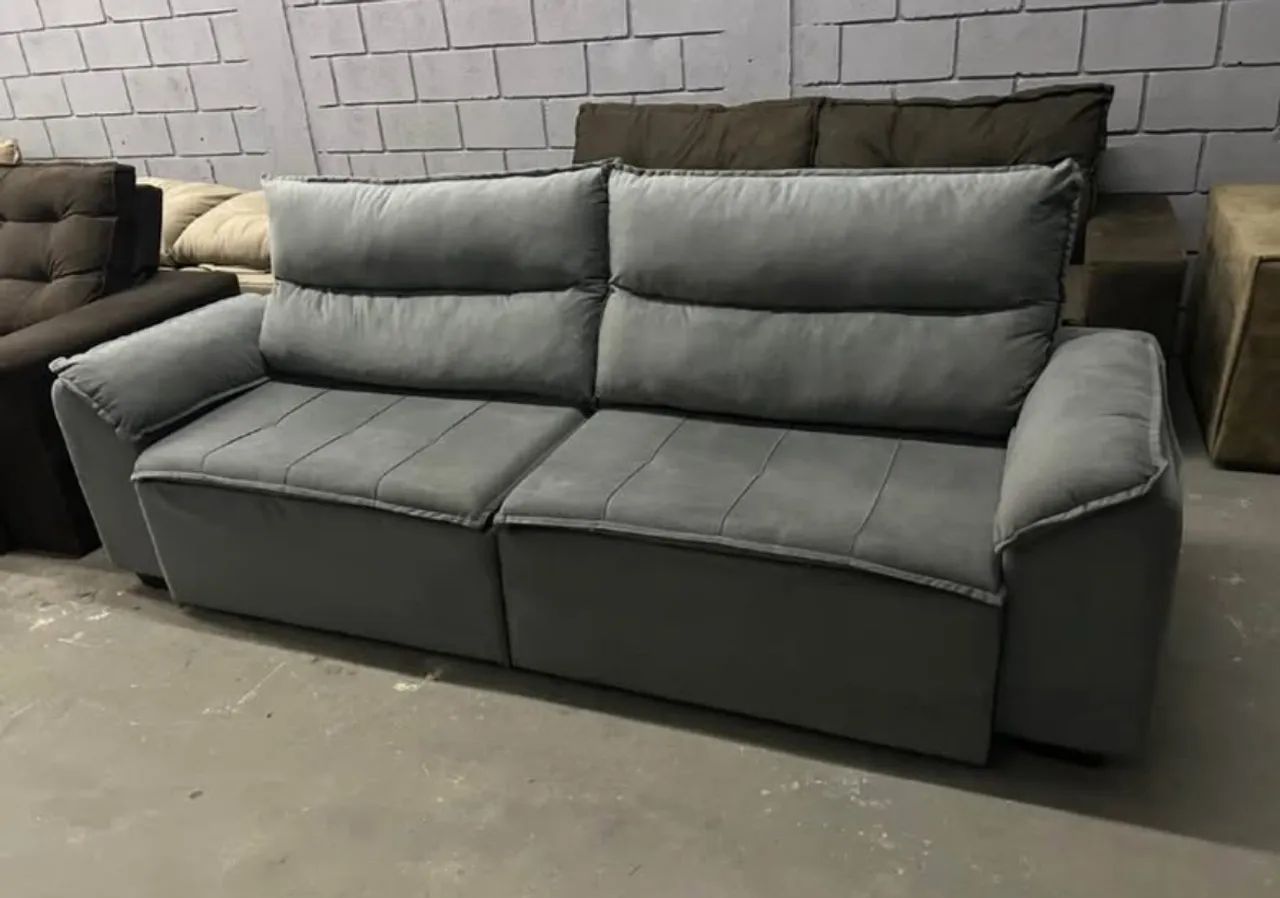 Sofá Retrátil e Reclinável 2.50m NOVO ( Direto da Fábrica )  - Foto 4