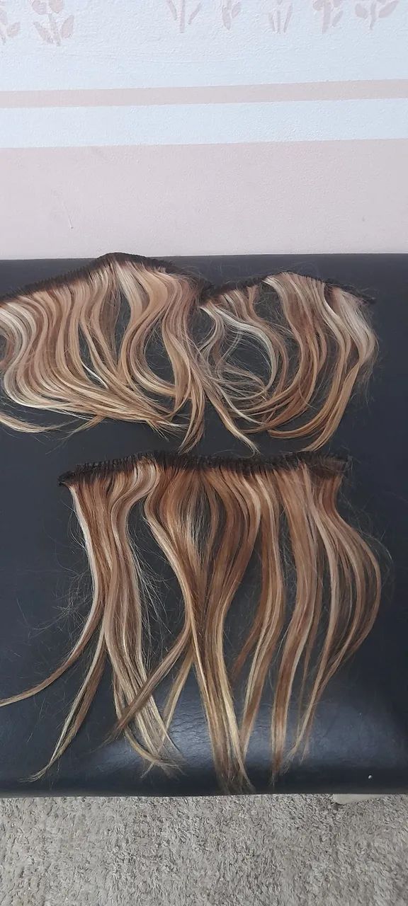 Extensão de cabelo loira e castanha - Foto 2
