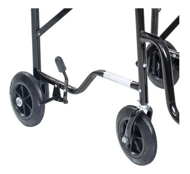 cadeira de rodas cds econômica preto dobravel com freio suporta ate 80kg - Foto 2