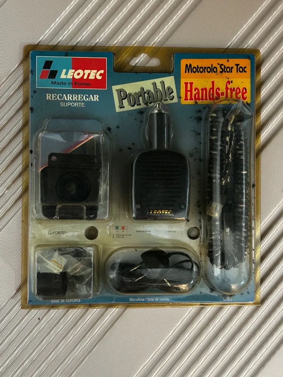 Kit Hands-Free Leotec p/ Motorola StarTAC - Novo Lacrado (Vintage / Colecionador) - Foto 5