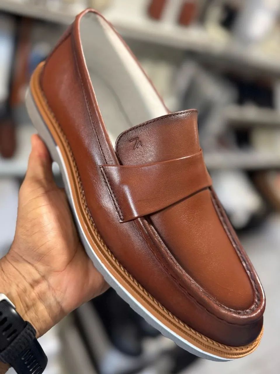 Sapatênis masculino Mocassim de couro - Promoção! - Foto 3