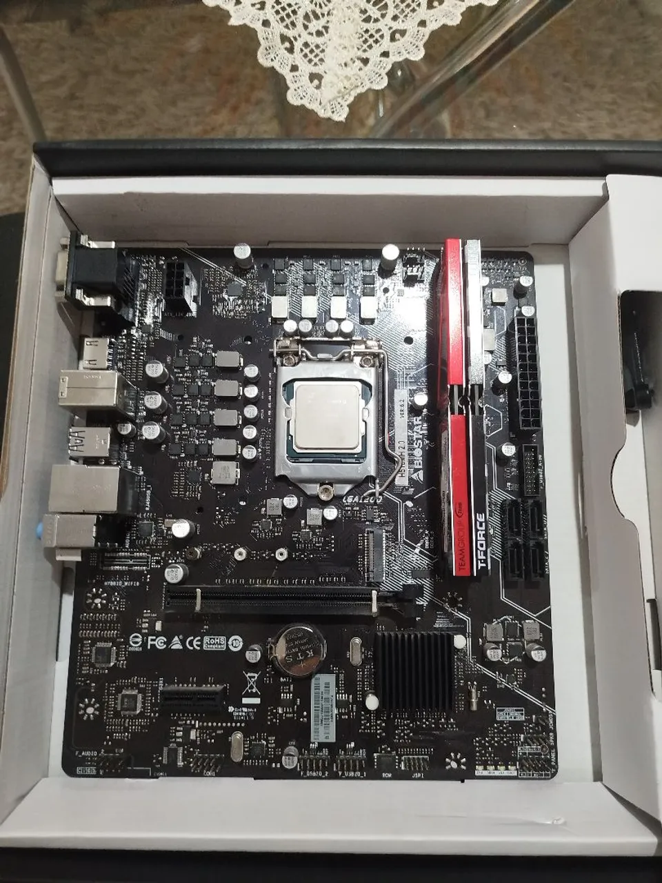 Kit i5 10400F + placa mãe, memórias e cooler