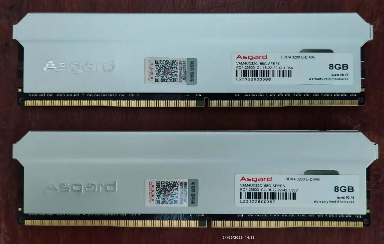 RAM DDR4 16GB (8X2) 3200MHZ ASGARD FREYR64168576258177122