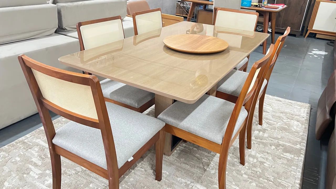 Conjunto Mesa de Jantar com 6 Cadeiras - Elegância e Conforto - Foto 2