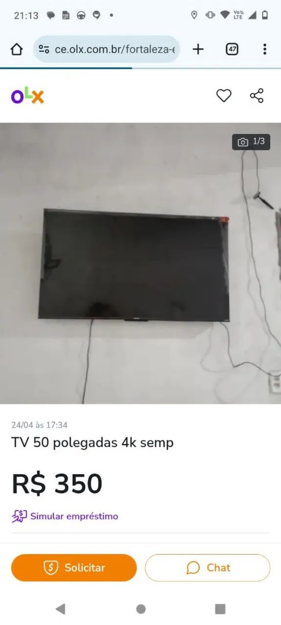 TV 50 defeito semp
