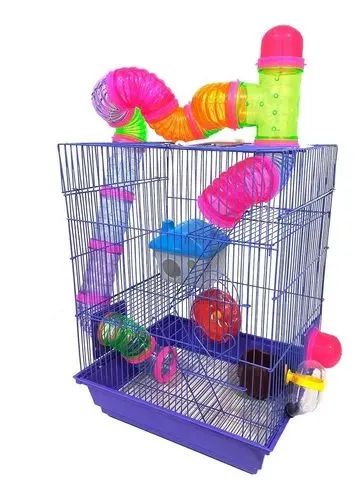 Gaiola com tubos para hamsters 