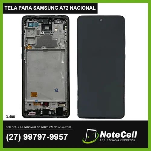 Tela Display Para Samsung A72 A725 Amoled Original Bordas Finas Igual A Nacional  3.488
