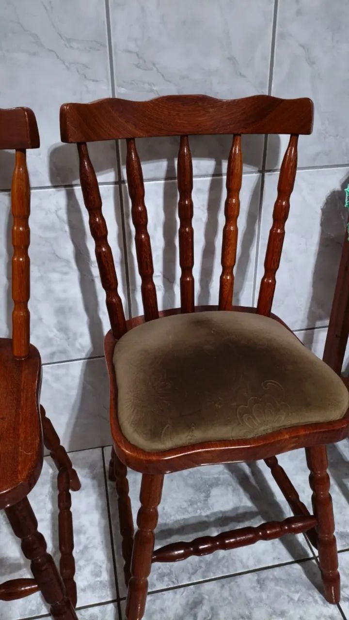 conjunto 2 cadeiras de madeira maciça  - Foto 3