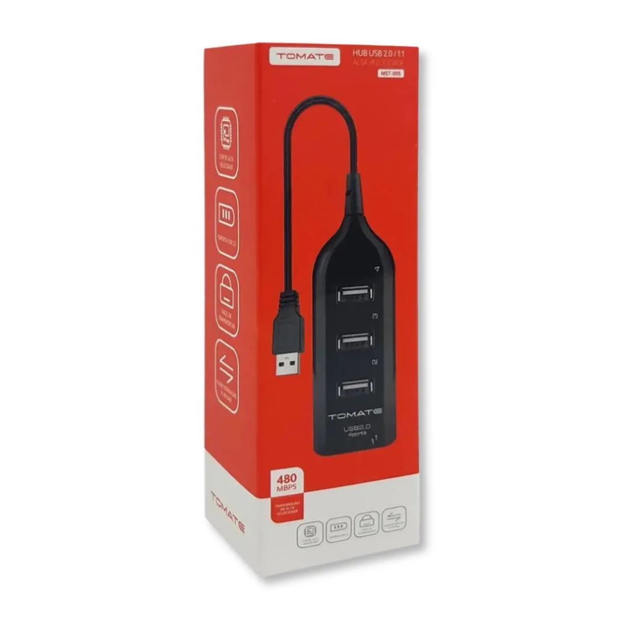 Hub USB 2.0 4 Portas Tomate - Foto 3