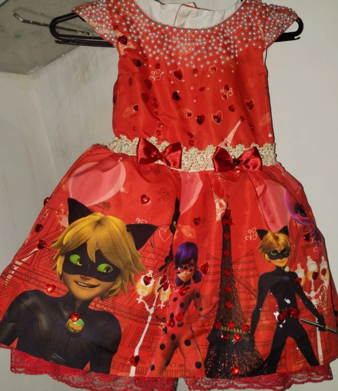 Vestido Infantil Ladybug novo tamanho 4 5 anos . NOVO